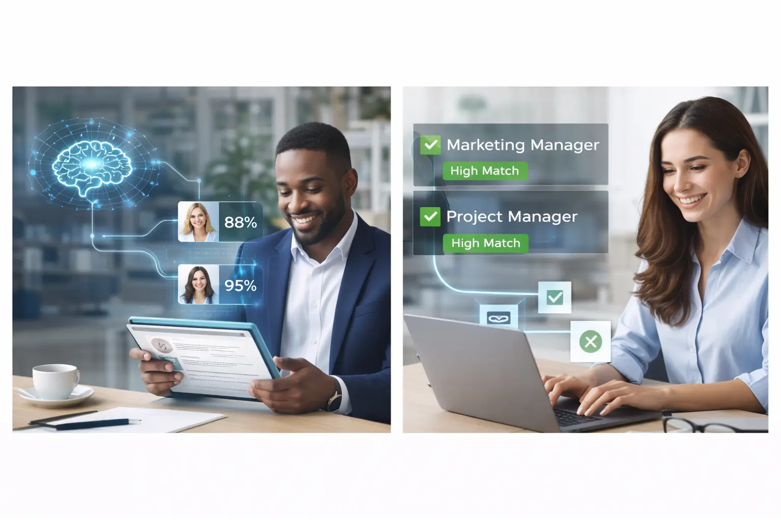 Smart Matching showing AI job recommendations